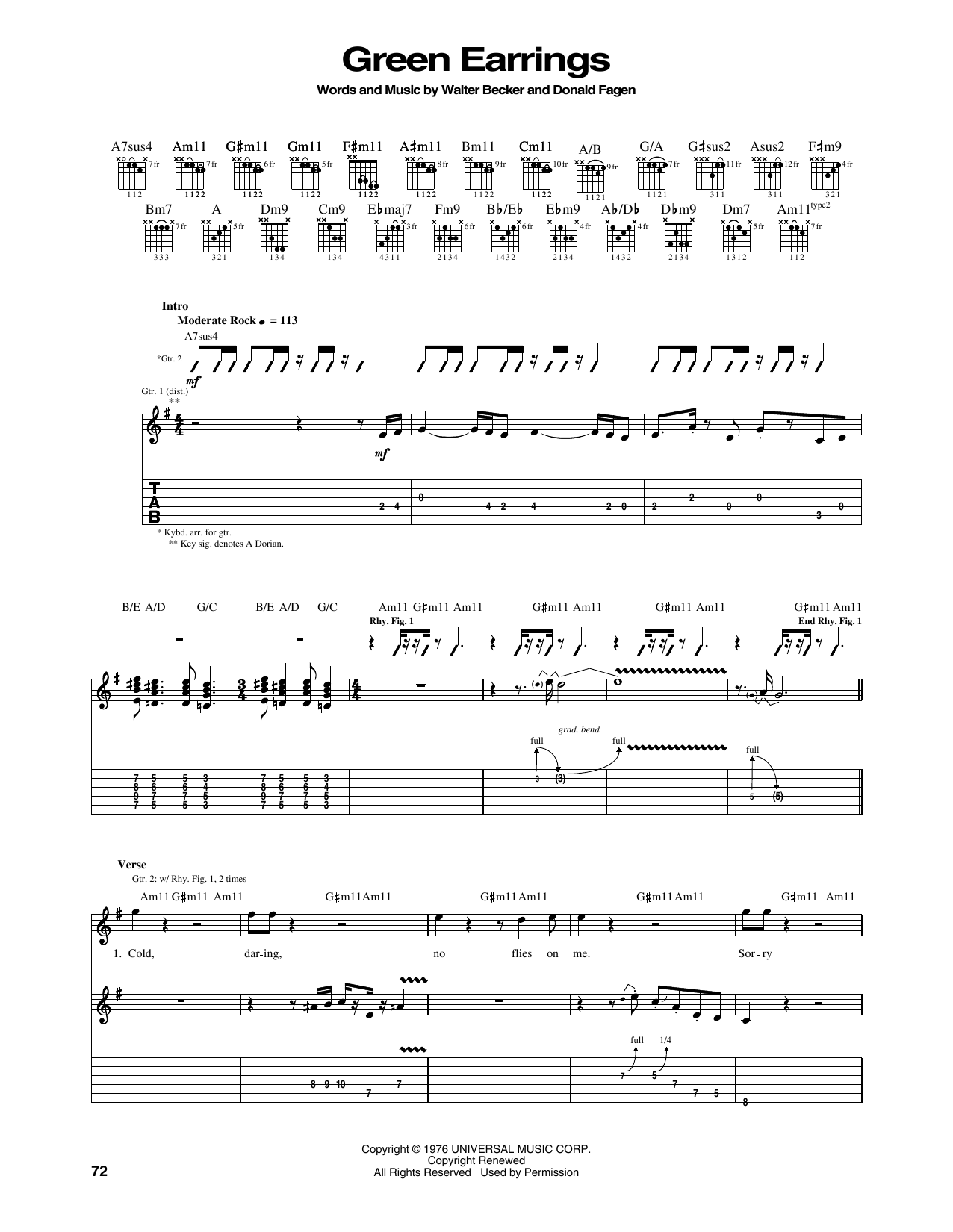 Produktbild zu:  Green Earrings - Steely Dan