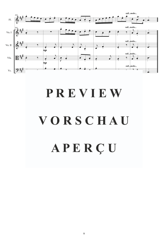 Produktgalerie: Seite 10 von 11 Concerto No.10 to 5 in A-Dur Op.5, , Querflöte Solo und Streicher Ensemble