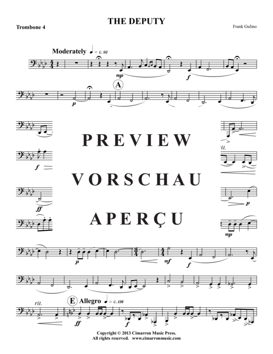 gallery: The Deputy , , (Posaunen-Quartett)