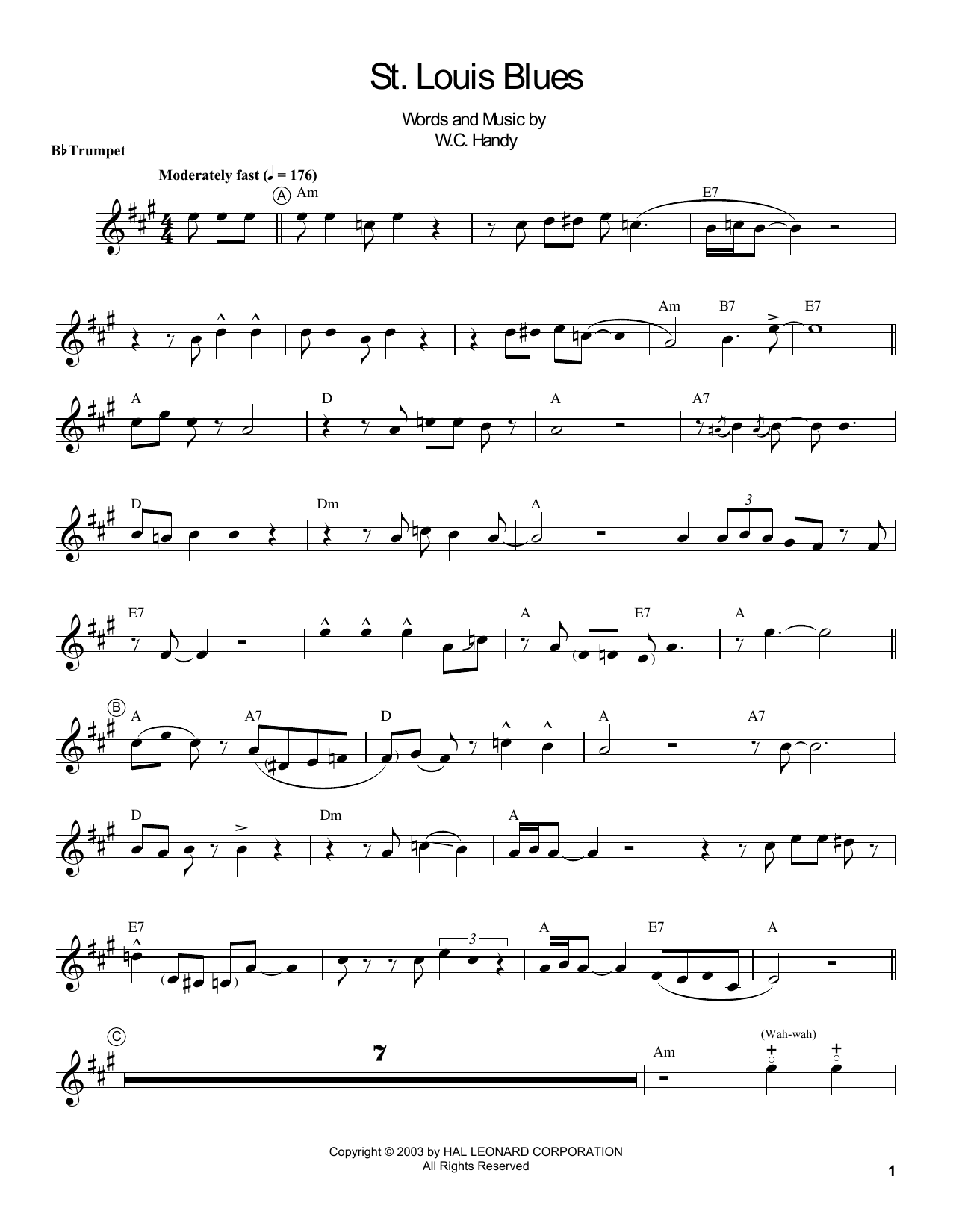 Produktgalerie: Seite 1 von 1 St. Louis Blues, Louis Armstrong, Trompete