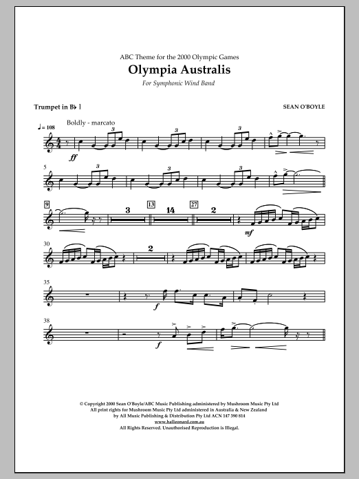 Produktbild zu:  Olympia Australis (Symphonic Wind Band) - Bb Trumpet 1 - 