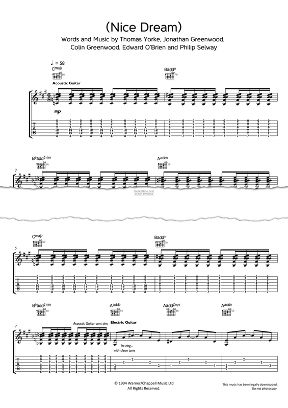 Product gallery: Page 1 of 1 (Nice Dream), Radiohead