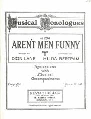 cover: Aren't Men Funny, Hilda Bertram