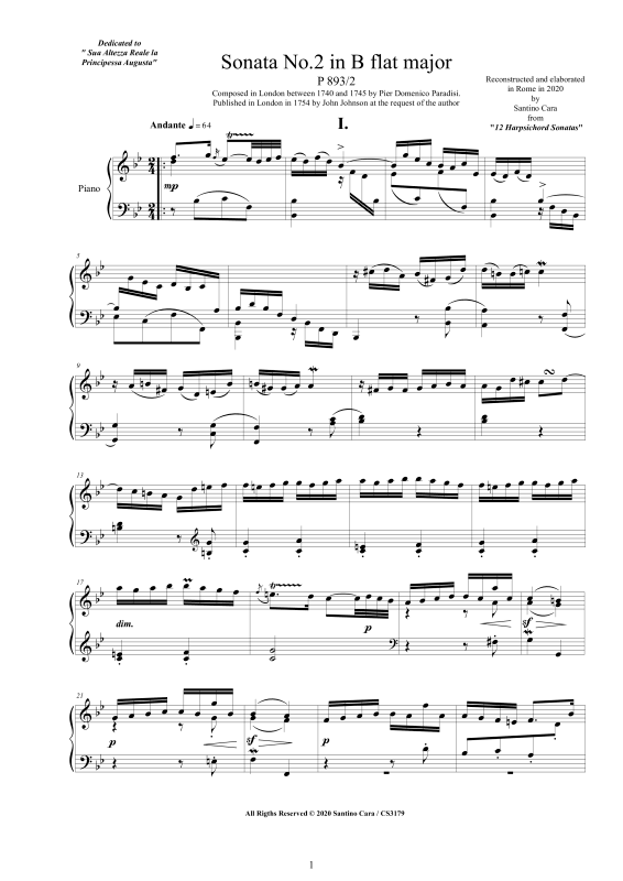 Produktbild zu: Sonate Nr. 2 in B-DurPier Domenico Paradisi