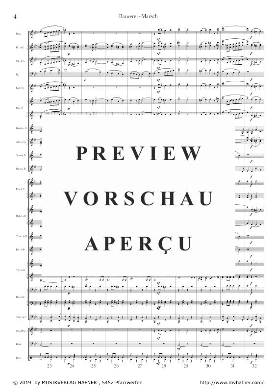 Product gallery: Page 7 of 11 Brauerei - Marsch, , (large wind orchestra)