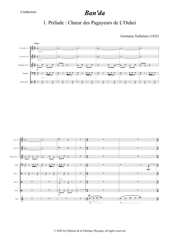 Produktgalerie: Seite 1 von 10 Banda, soprano, mixed chorus and orchestra, Sopran Solo, Gemischter Chor und Orchester