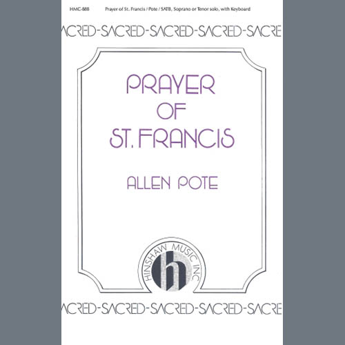 cover: Prayer Of St. Francis, Allen Pote, Chor