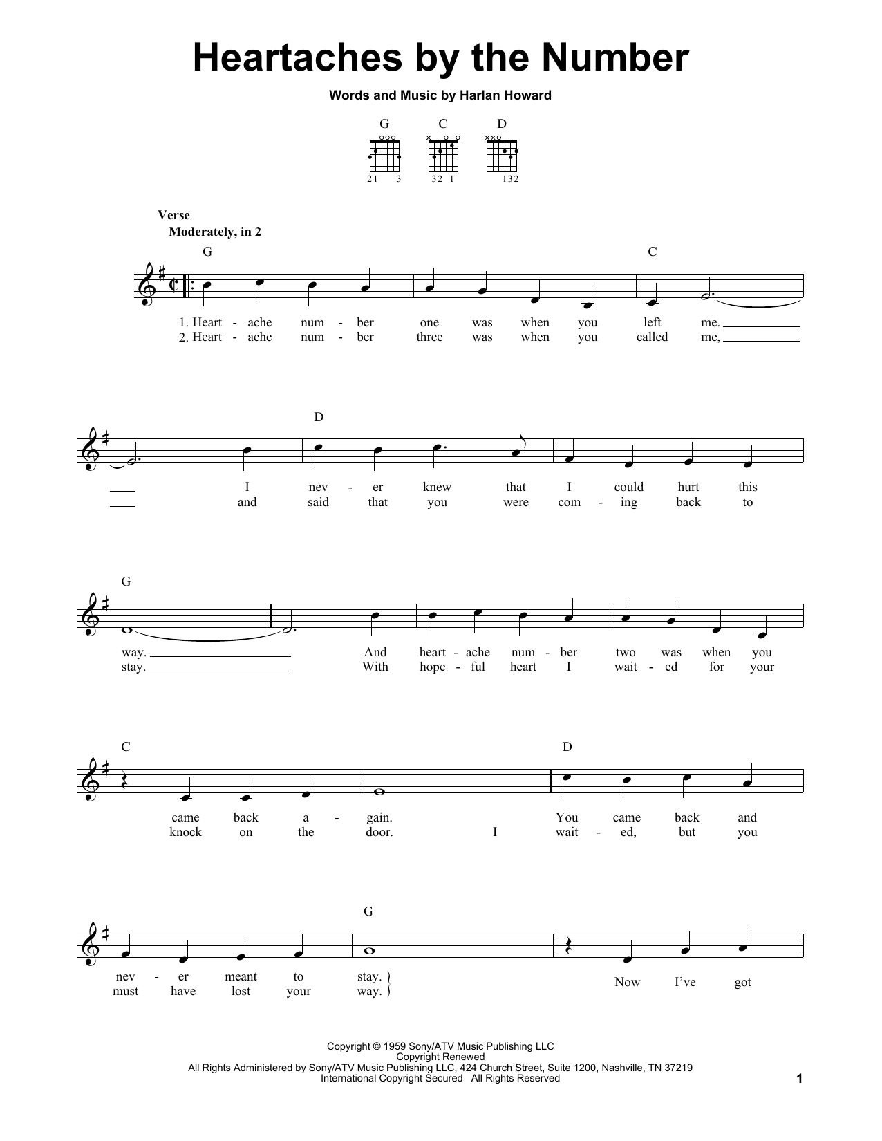 Product gallery: Page 1 of 1 Heartaches By The Number, Ray Price
