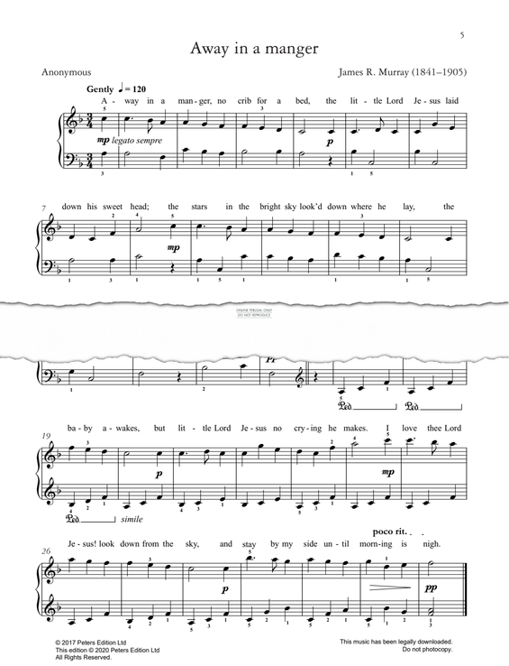 Produktgalerie: Seite 1 von 1 Away In A Manger, James R. Murray, Gesang, Klavier