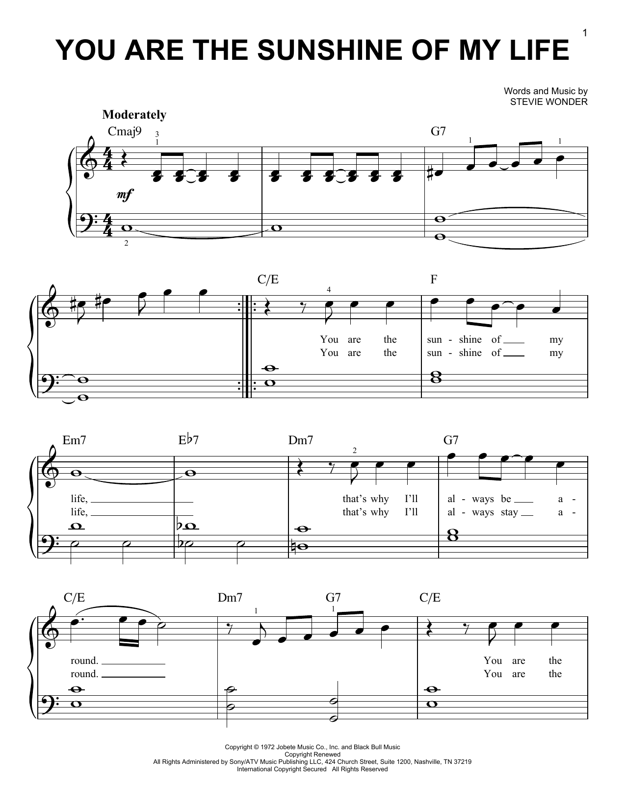 Produktgalerie: Seite 1 von 1 You Are The Sunshine Of My Life, Stevie Wonder, Klavier