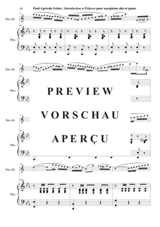 Product gallery: Page 11 of 19 Introduction et Polacca Opus 15, no. 2 , , (alto/baritone saxophone + piano)