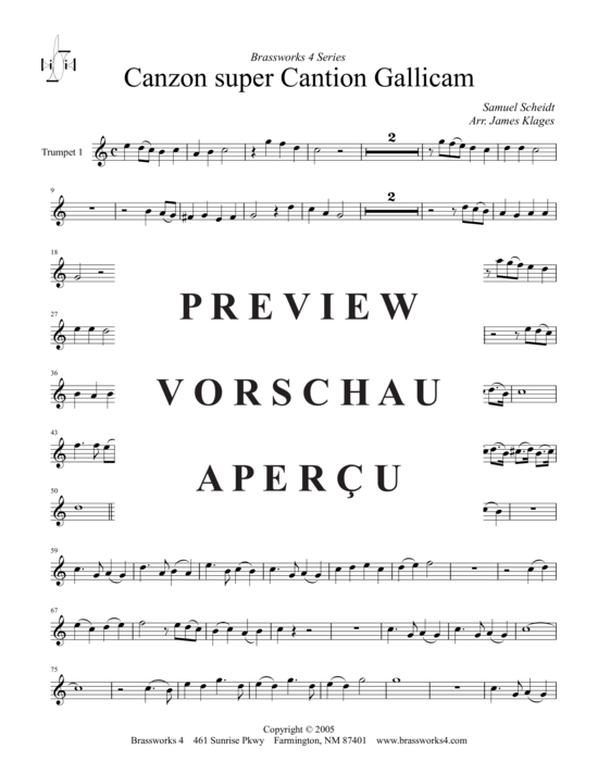 Produktgalerie: Seite 7 von 16 Canzon super Cantion Gallicam , , (5x Trompeten)