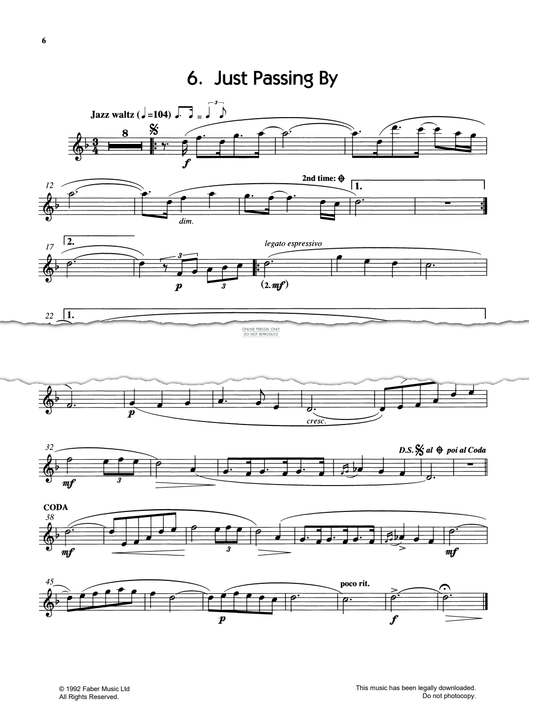 Product gallery: Page 1 of 1 Just Passing By (from 'Jazzin' About'), Pam Wedgwood