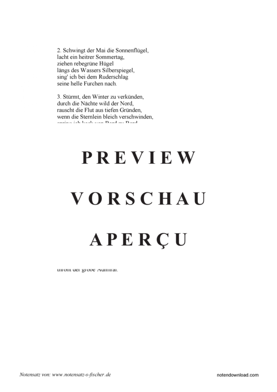 Product gallery: Page 3 of 3 Auf dem Meer bin ich geboren  , , Piano and Voice