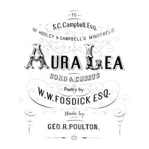 cover: Aura Lee, George R. Poulton, W.W. Fosdick
