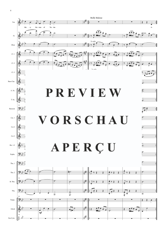 Produktgalerie: Seite 11 von 11 Irish medley for voice and concert band, , Solo Gesang und Orchester