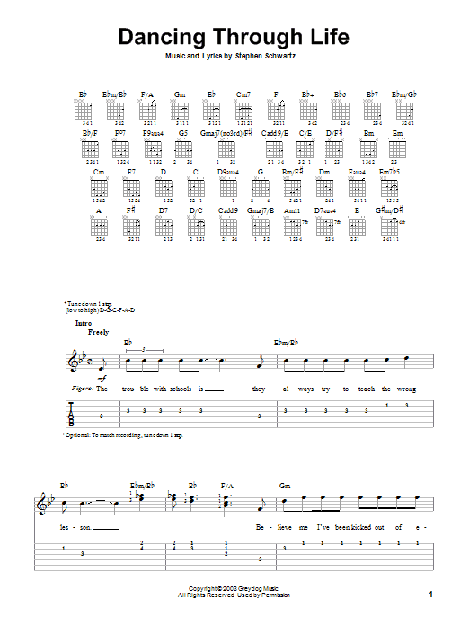 Product picture to:  Dancing Through Life (from Wicked) - Stephen Schwartz