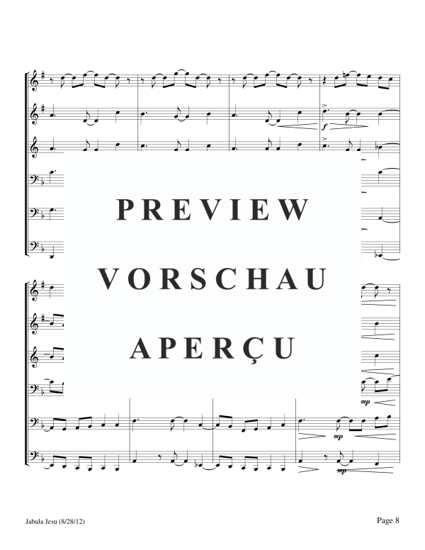 Produktgalerie: Seite 10 von 11 Jabula Jesu, , BlechblÀser Sextett