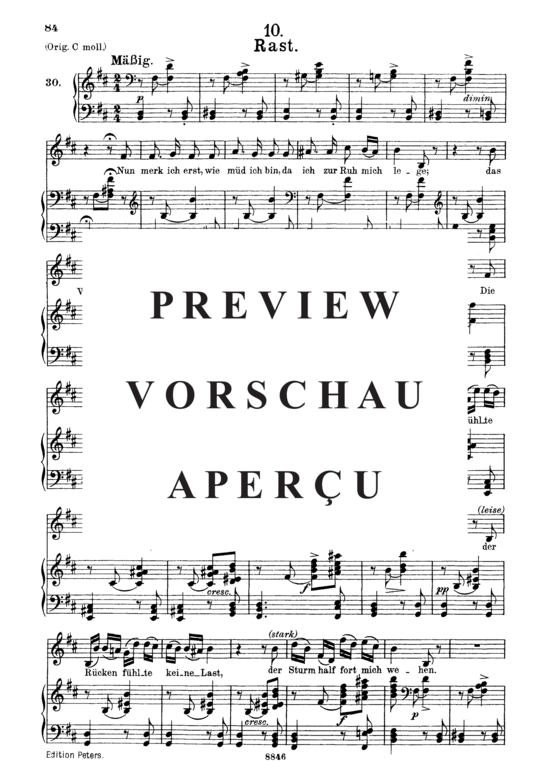 gallery: Rast D.911-10 (Winterreise) , ,  (Gesang mittel + Klavier)