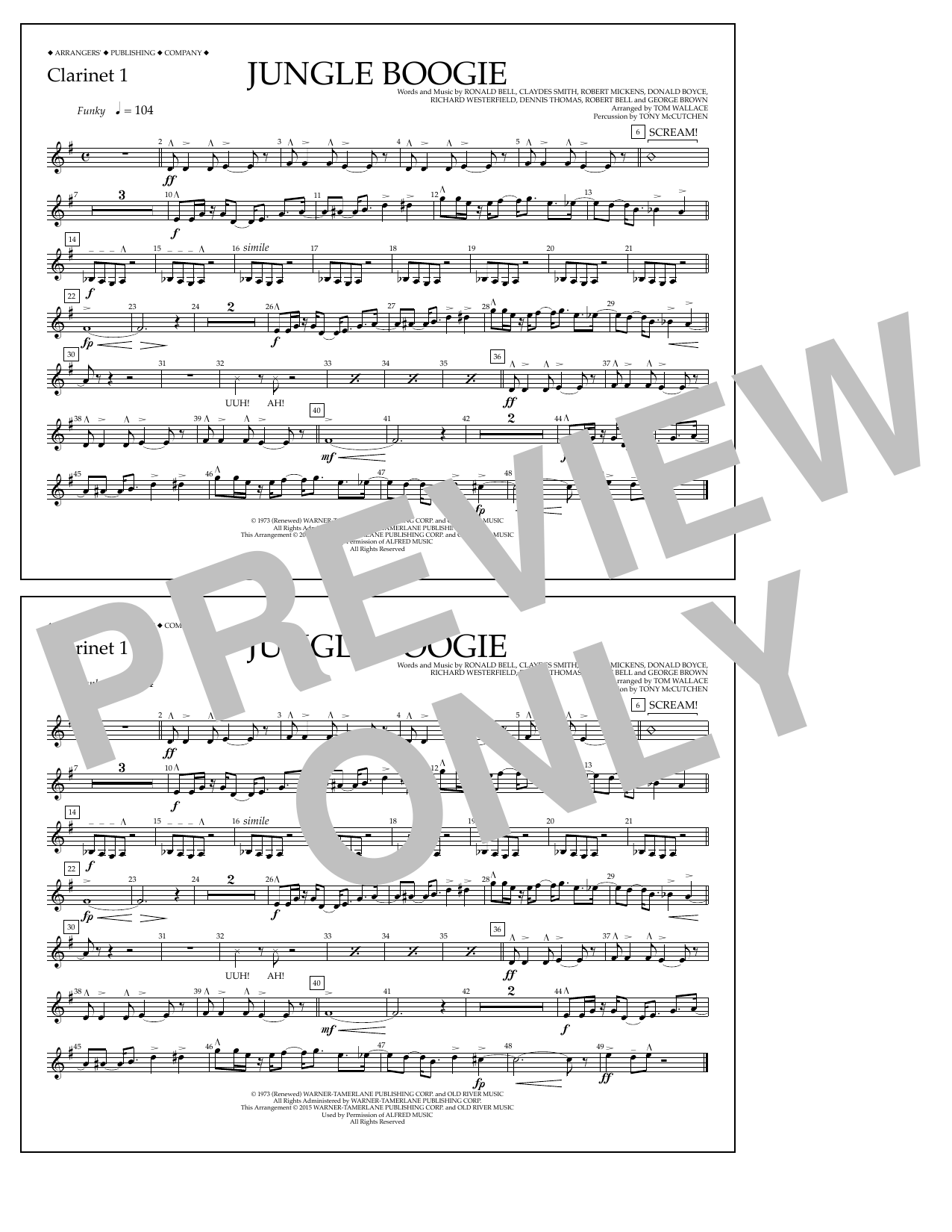 Produktbild zu: Jungle Boogie - Clarinet 1
