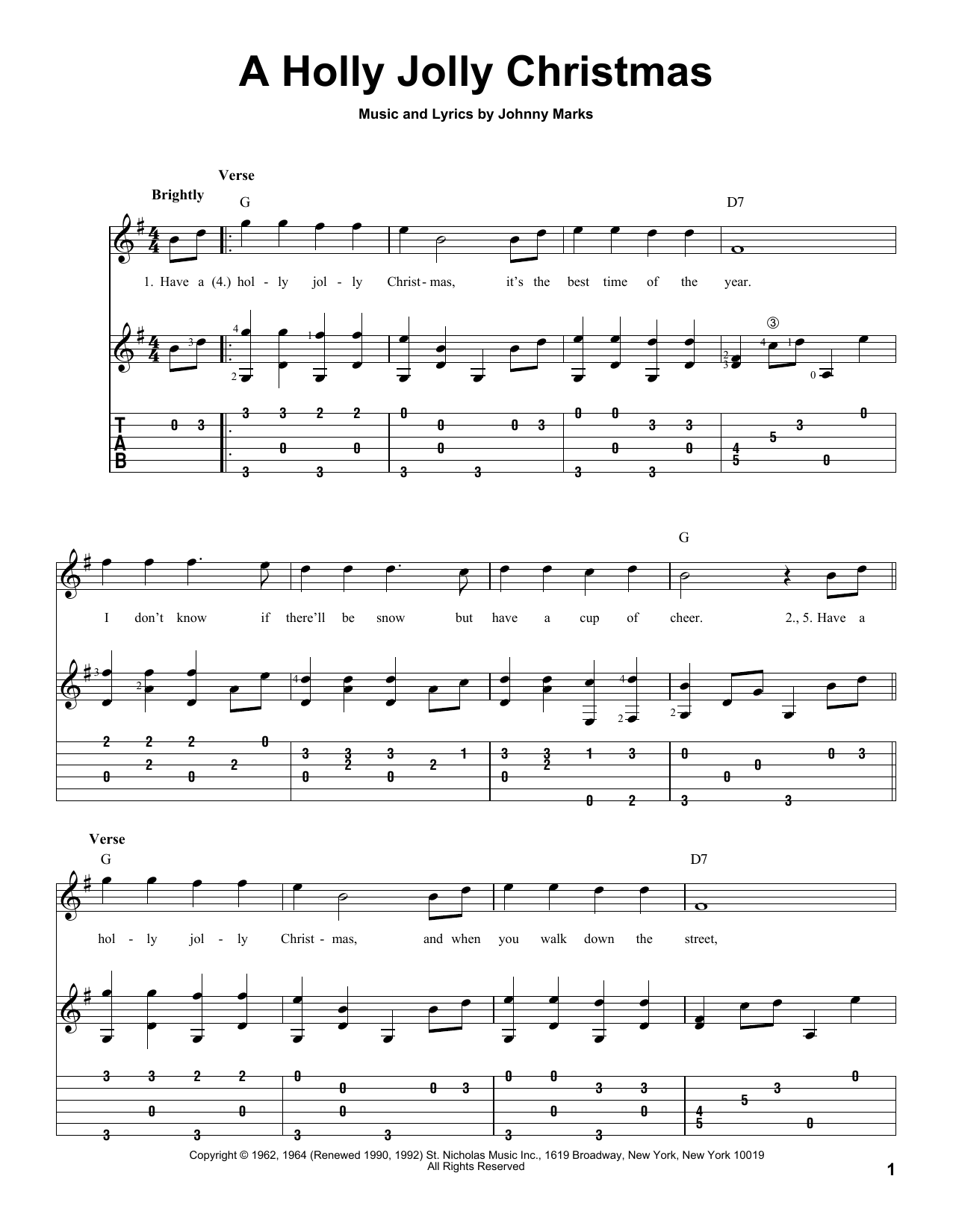 Product gallery: Page 1 of 1 A Holly Jolly Christmas, Johnny Marks