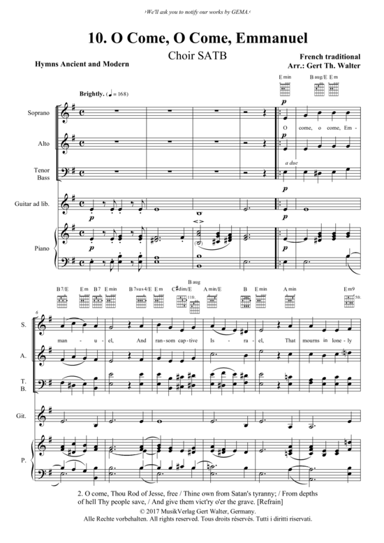 Produktbild zu: O Come, O Come, Emmanuel Traditional