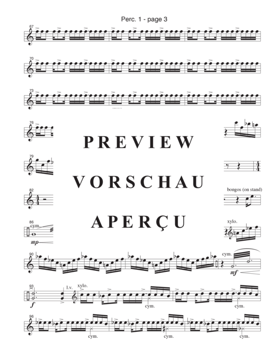Product gallery: Page 20 of 21 Overture for Percussion , , (4 percussionists)