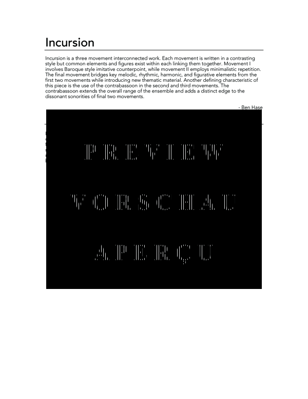 Produktgalerie: Seite 4 von 11 Incursion, , (Holzbläser Quintett)