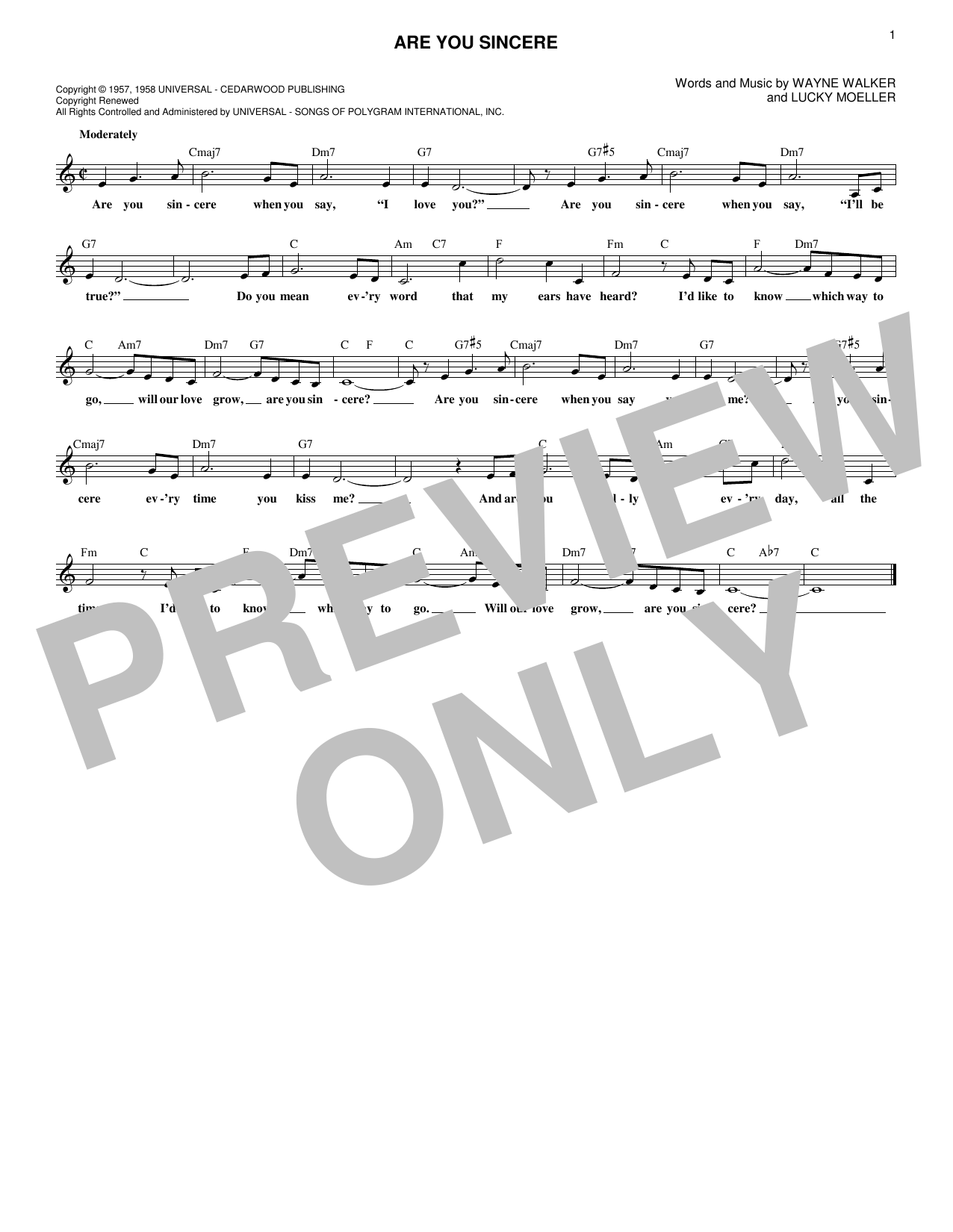 Product gallery: Page 1 of 1 Are You Sincere, Wayne Walker