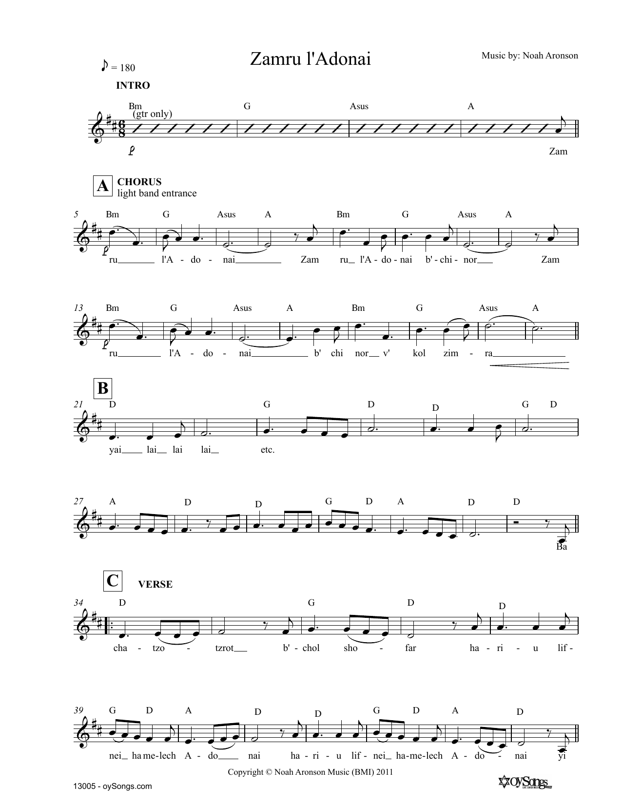 Produktgalerie: Seite 1 von 1 Zamru l'Adonai, Noah Aronson