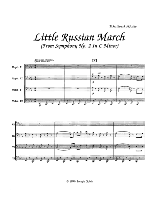 Product picture to: Little Russian March (from Symphony No. 2 in C Minor) Pytor Tchaikovsky