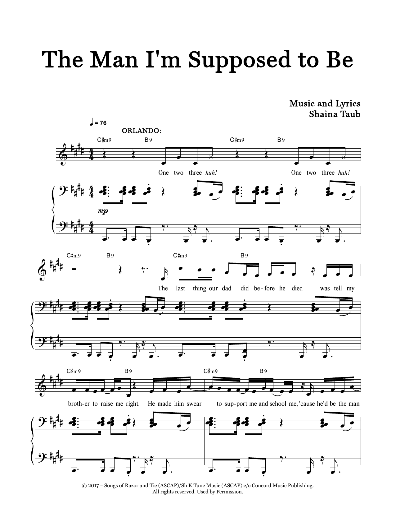 Produktbild zu: The Man I'm Supposed To Be (from As You Like It)