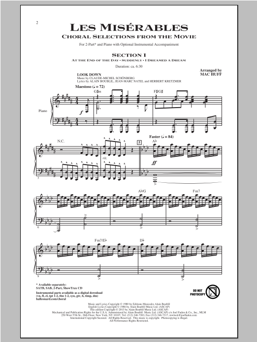 Produktbild zu: Les Miserables (Choral Selections From The Movie)