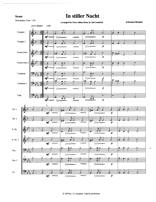 Produktbild zu: In stiller Nacht (In the Still Night)Johannes Brahms