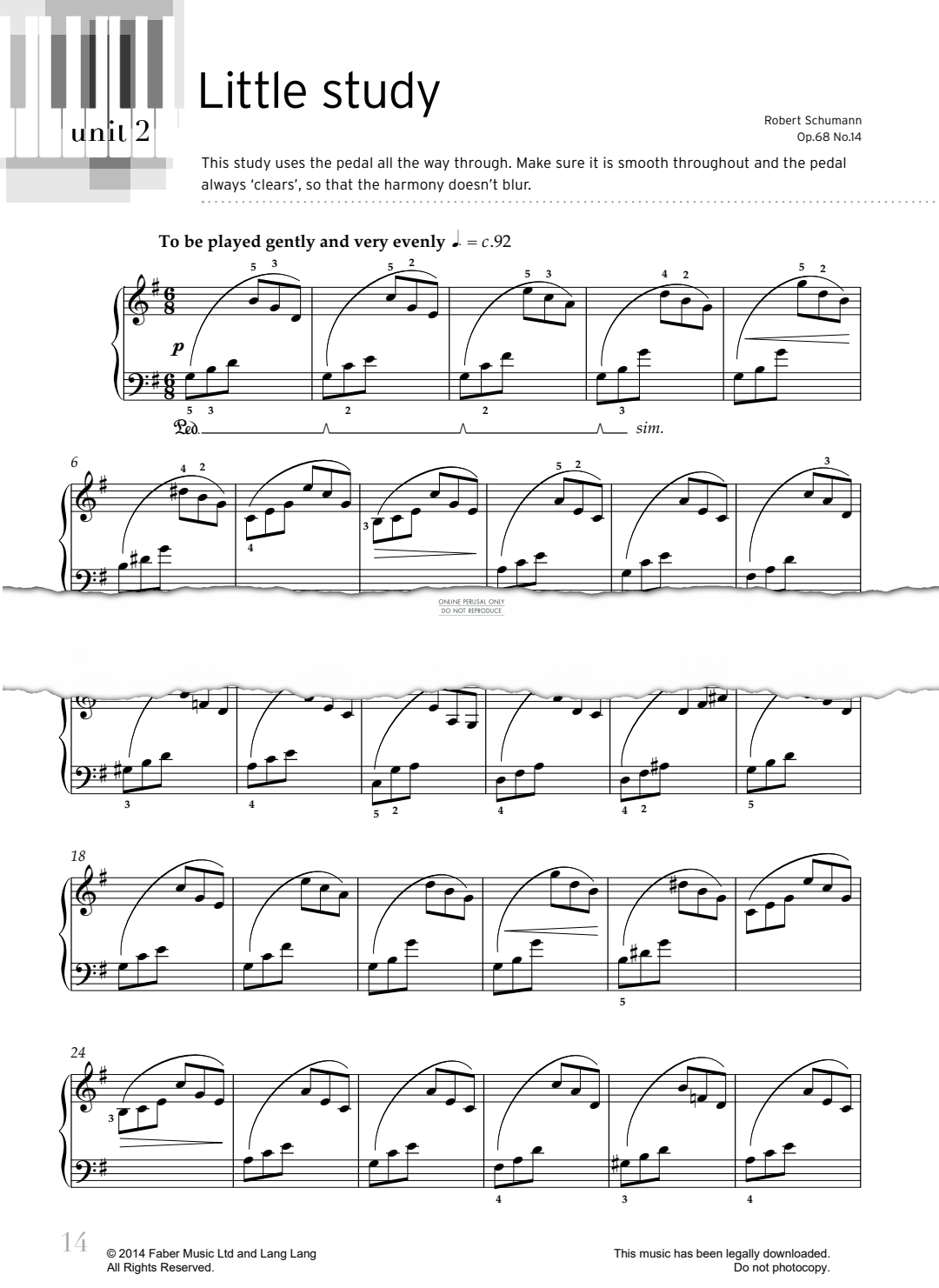 Produktgalerie: Seite 1 von 1 Little Study (Op. 68 No.14), Robert Schumann, Klavier