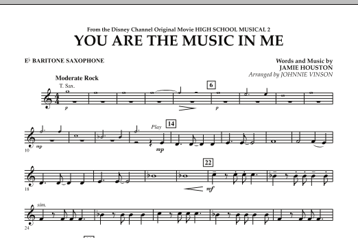 Product picture to: You Are The Music In Me (from High School Musical 2) - Eb Baritone Saxophone