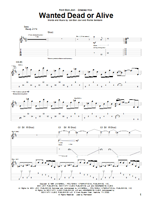 Product gallery: Page 1 of 1 Wanted Dead Or Alive, Bon Jovi