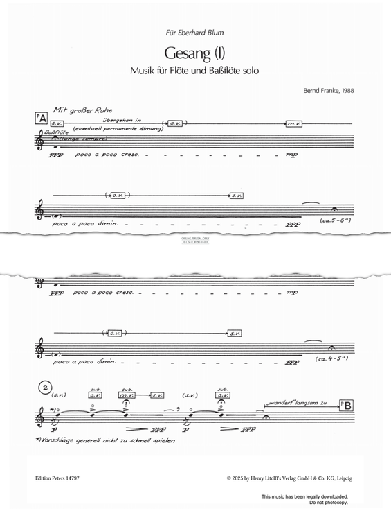 Product gallery: Page 1 of 1 Gesang (I), Bernd Franke