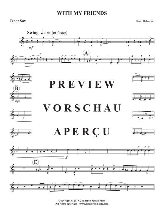 Product gallery: Page 9 of 10 With My Friends , , (Saxophone Quintet SAATB)