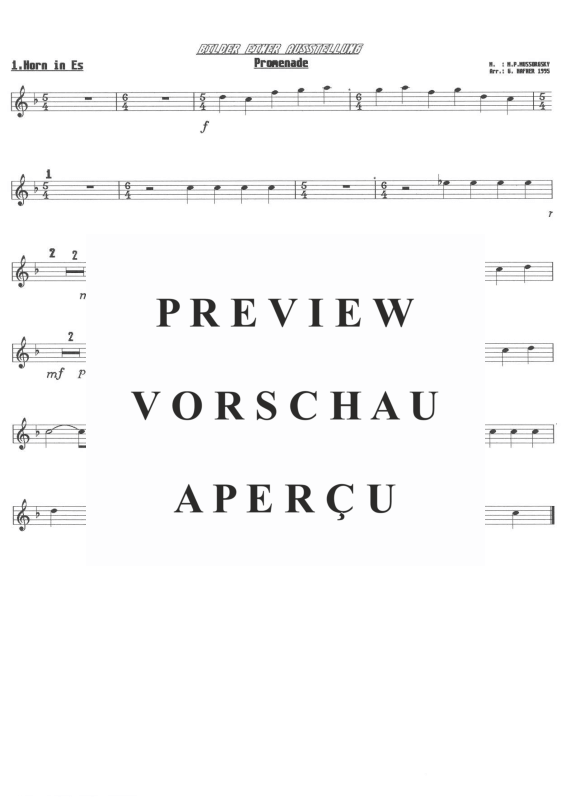 Product gallery: Page 9 of 11 Promenade aus ´Bilder einer Ausstellung´, , (Brass Ensemble)