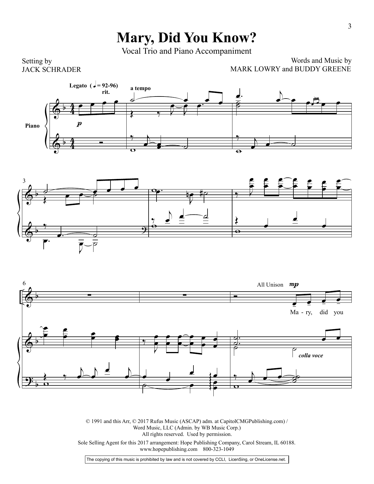 Product picture to: Mary, Did You Know? (arr. Jack Schrader)