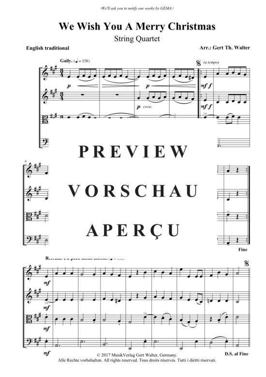 Produktbild zu: We Wish You A Merry Christmas Traditional