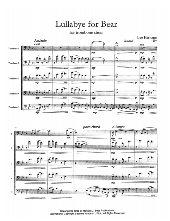 Product picture to: Lullabye for Bear Lee Heritage