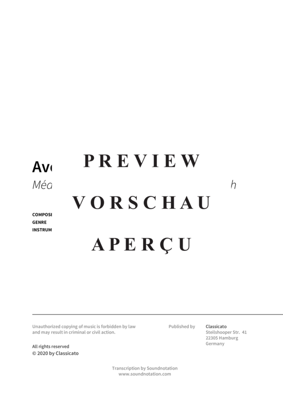Product gallery: Page 3 of 11 Ave Maria - Méditation sur le premier prélude de Bach , , (violin + piano)