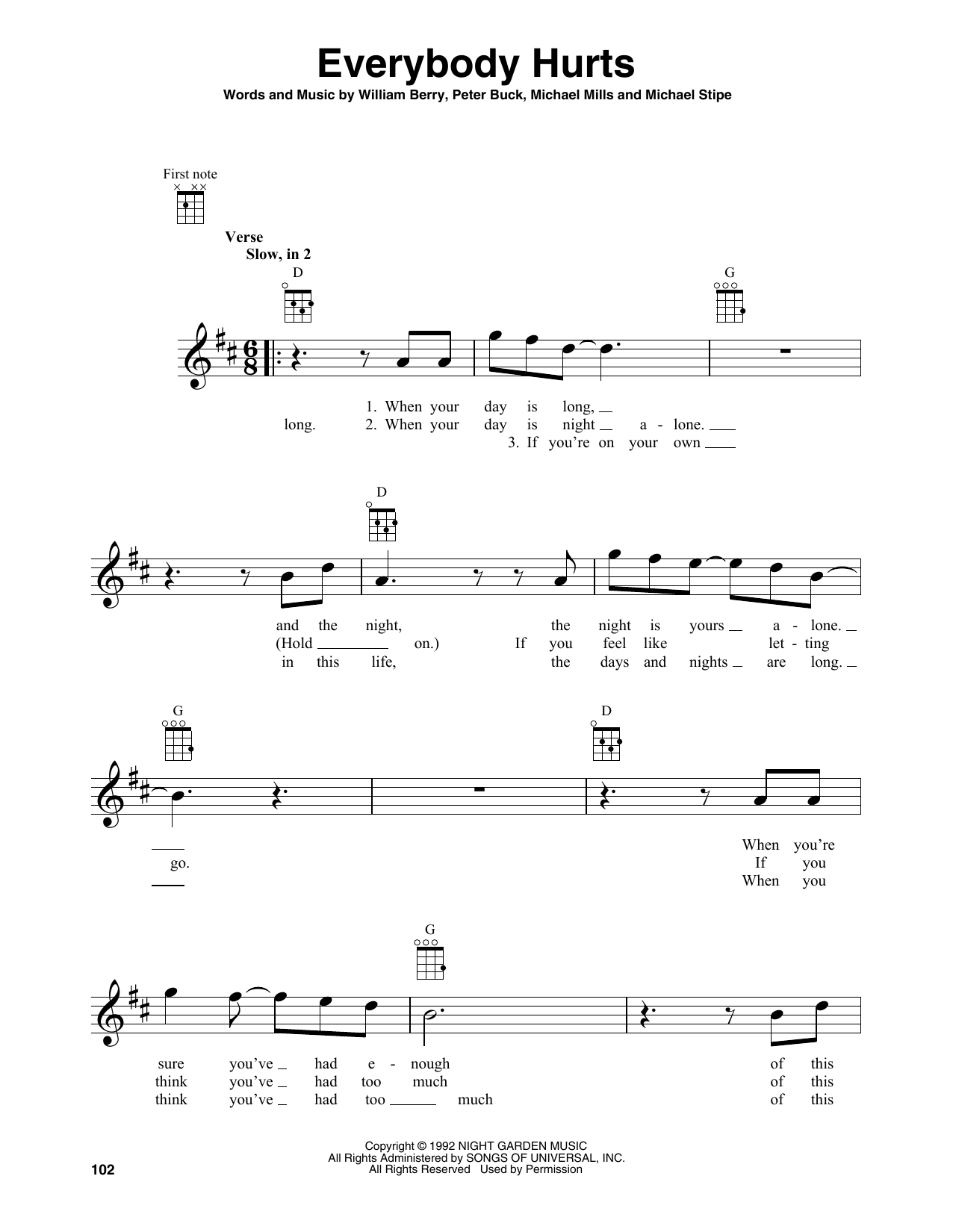 Product gallery: Page 1 of 1 Everybody Hurts, R.E.M.
