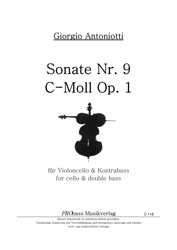 Produktbild zu: Sonata Nr. 9 c-moll op. 1Giorgio Antoniotti