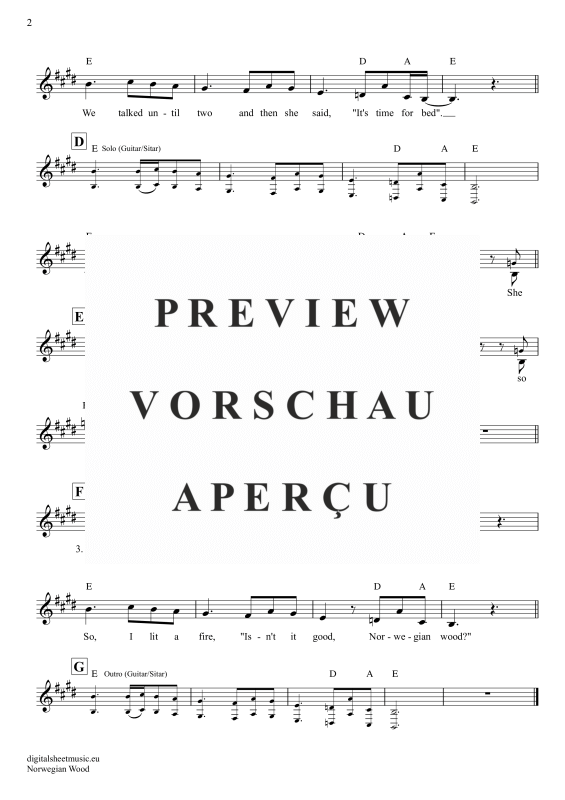 Product gallery: Page 3 of 3 Norwegian Wood, Beatles, The, (Keyboard)