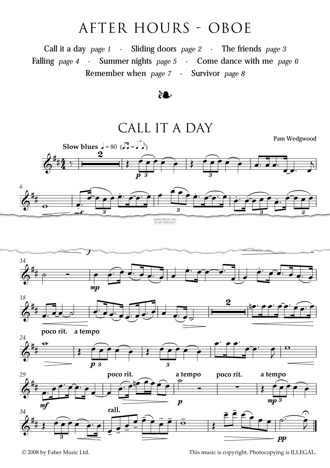 Produktgalerie: Seite 1 von 1 Call It A Day, Pam Wedgwood, Klavier, Oboe
