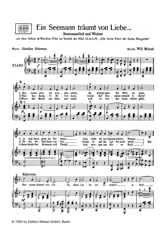 Produktbild zu: Ein Seemann träumt von Liebe