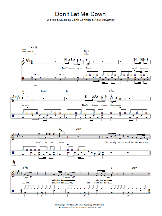 Produktgalerie: Seite 1 von 1 Don't Let Me Down, The Beatles, Melodieinstrument